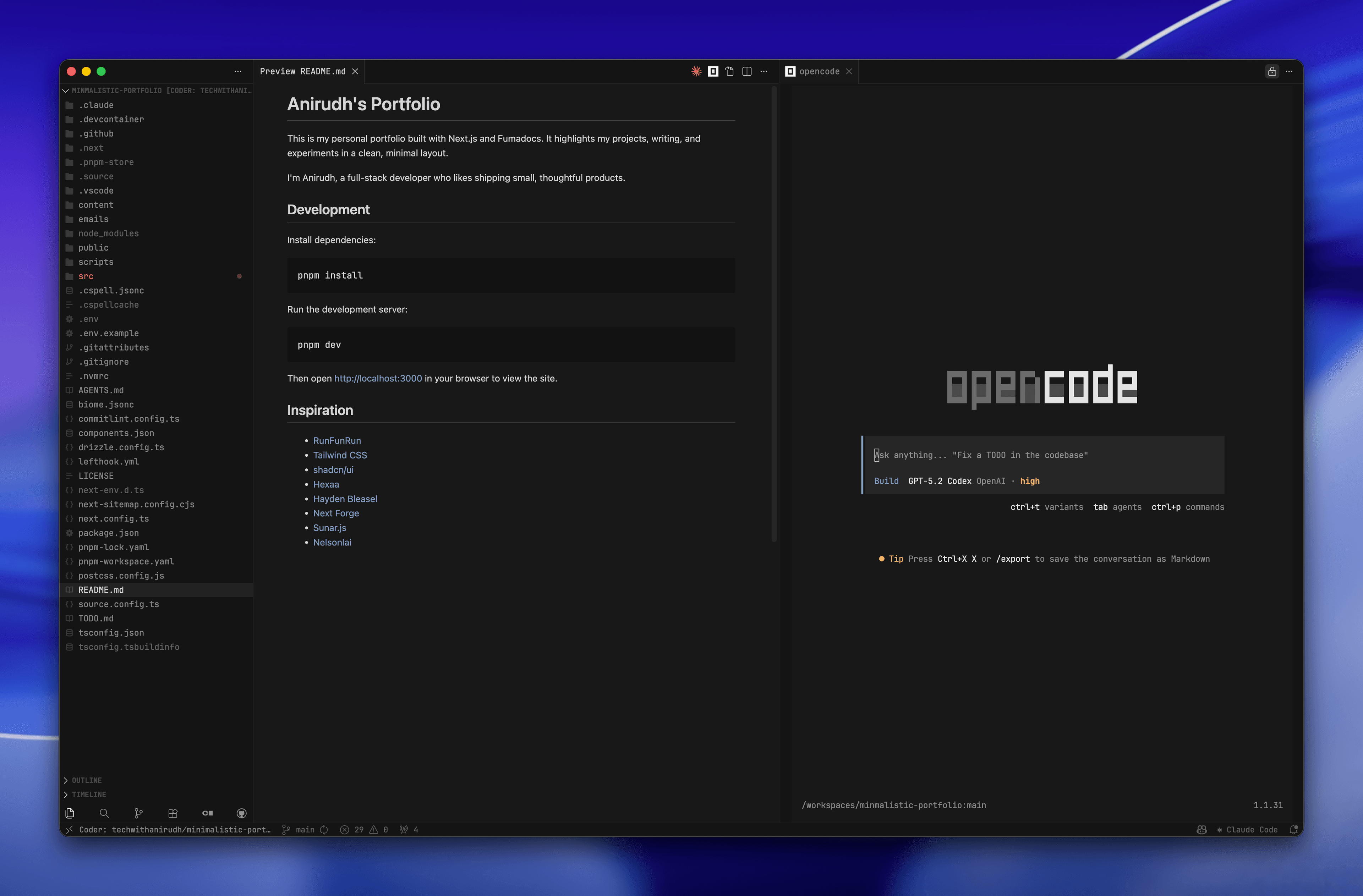 My VS Code setup