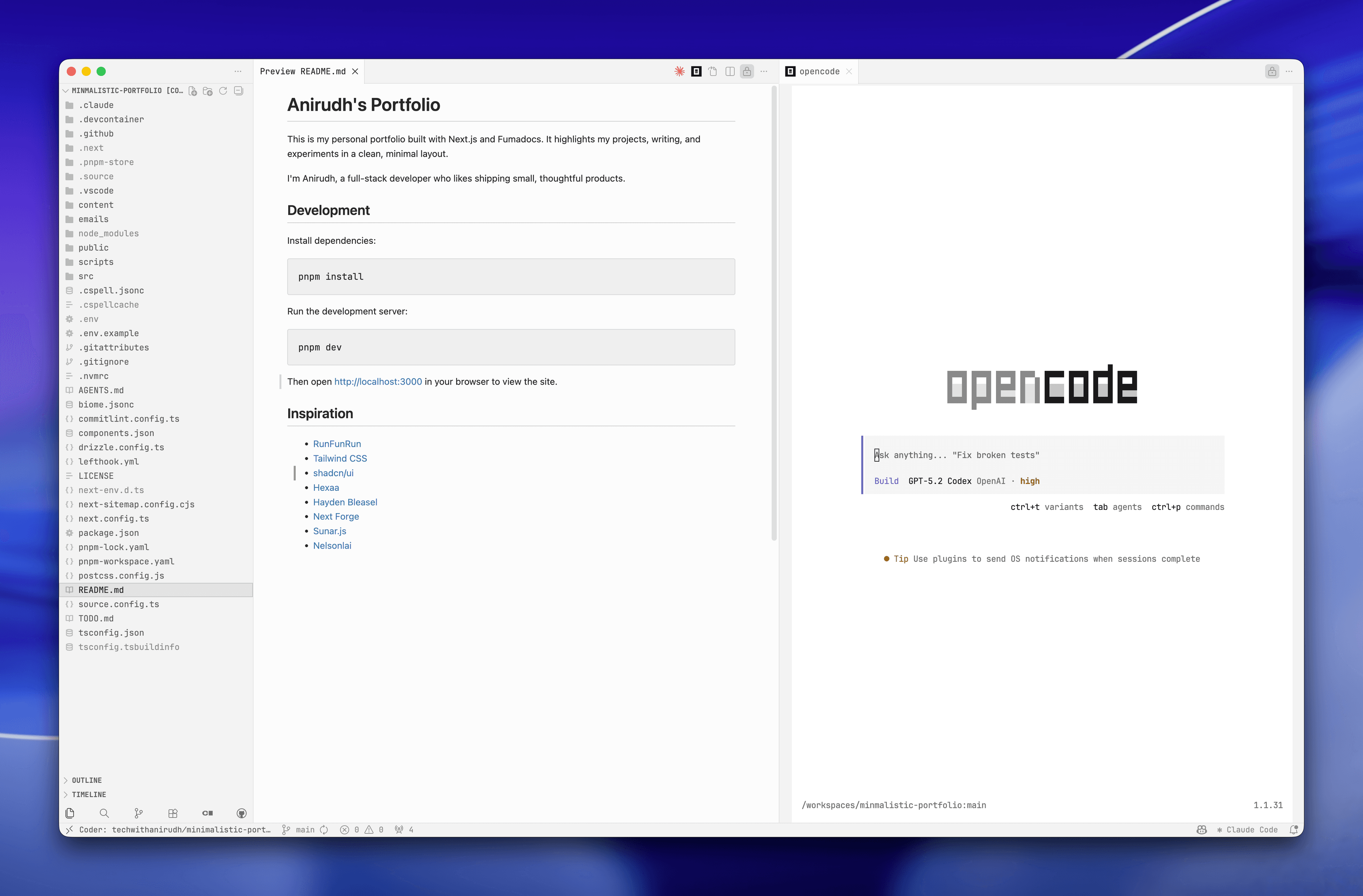My VS Code setup
